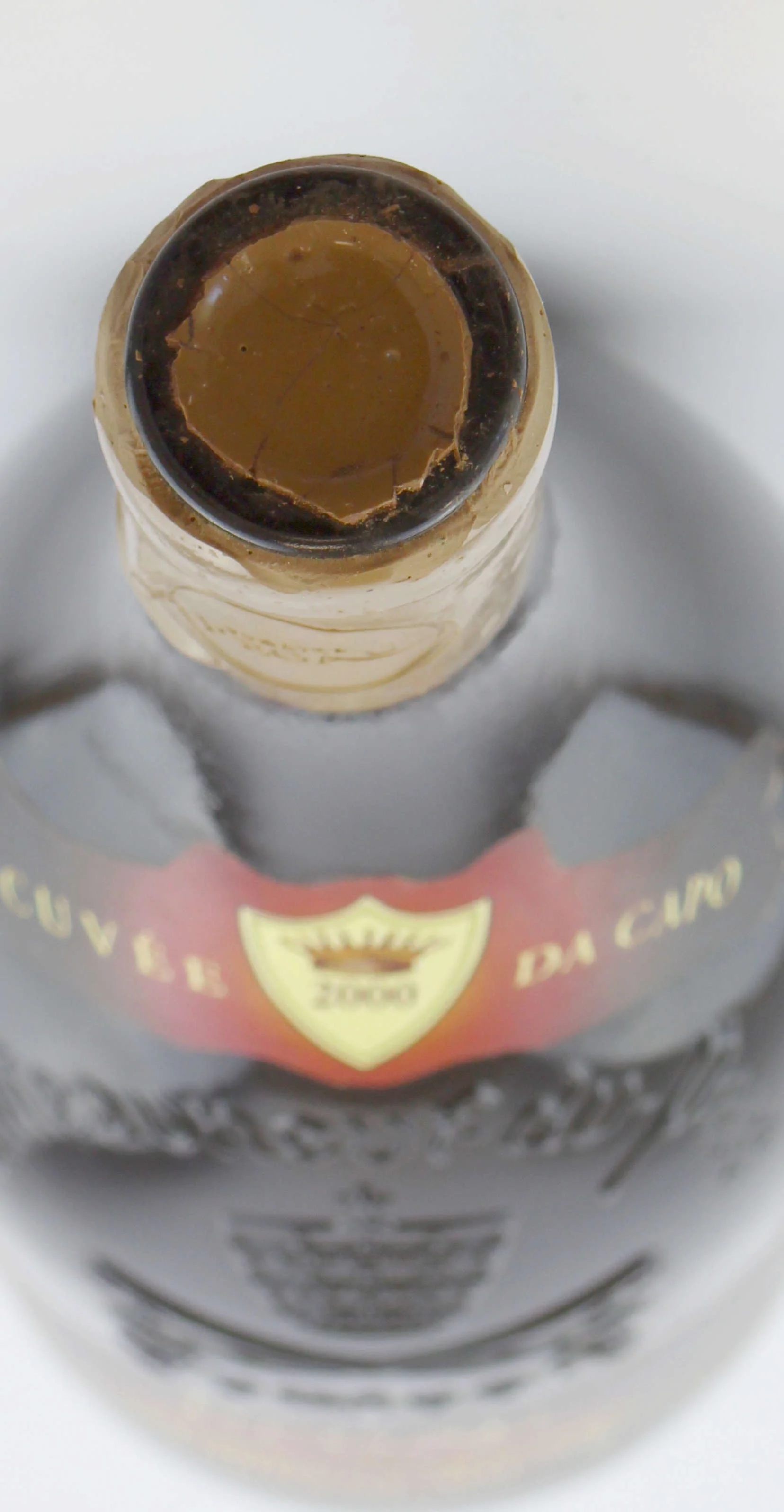 2000 Châteauneuf-du-Pape rouge Cuvée Da Capo Doppelmagnum in Dunkelbraun - Draufsicht